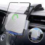 Per Samsung Galaxy Z Fold4 / 3/2 S8 Caricatore wireless per telefono per auto a doppia bobina (grigio ferro)