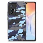 Cover posteriore in pelle mimetica per vivo X70 (blu)
