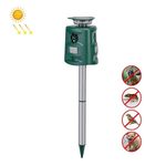 SK698 Scaccia animali ad energia solare Scaccia uccelli a luce stroboscopica a 360 gradi Scaccia uccelli ad ultrasuoni (verde)