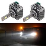 1 paio D Series D3 Car HID Ballast a LED Headlight DC12V / 35W / 6000K / 4000LM (luce bianca)