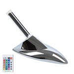 Pinna di squalo solare per auto con spia LED per antenna, specifica: argento con telecomando
