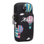 B081 Borsa da braccio grande per telefono da corsa Borsa da fitness per sport all'aria aperta (nera)