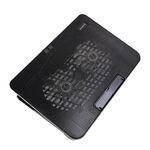 N99 USB Dual Fan Hollow Carved Design Dissipazione del calore Pad di raffreddamento per laptop (nero)