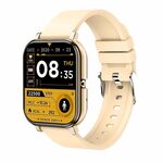 H10 Smart Watch con chiamata Bluetooth con schermo da 1,69 pollici, supporto frequenza cardiaca/pressione sanguigna/monitoraggio del sonno, colore: giallo