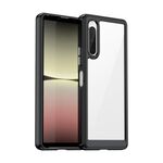 Per Sony Xperia 10 V serie colorata custodia in acrilico + TPU (nero)