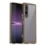 Per Sony Xperia 1 V serie colorata custodia in acrilico + TPU (grigio trasparente)