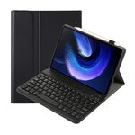 Per Xiaomi Pad 6 / Pad 6 Pro A0N7 Custodia in pelle per tastiera Bluetooth ultrasottile in pelle di agnello (nera)