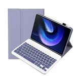 Custodia in pelle per tastiera Bluetooth ultrasottile per Xiaomi Pad 6 / Pad 6 Pro A0N7 (viola)