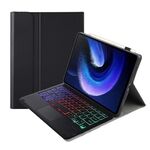 Per Xiaomi Pad 6 / Pad 6 Pro A0N7-AS Pelle di agnello Custodia in pelle per tastiera Bluetooth con retroilluminazione ultrasottile con touchpad (nero)