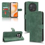 Per Huawei Enjoy 60X Custodia per telefono in pelle con vibrazione magnetica Skin Feel (verde)