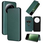 Per Xiaomi 13 Custodia per cellulare in pelle con texture in fibra di carbonio ultra (verde)