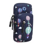 B089 Piccola borsa da braccio per cellulare per sport all'aria aperta Equitazione Custodia per cellulare per alpinismo Fitness (blu scuro)