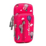 B089 Grande borsa da braccio per cellulare per sport all'aria aperta Equitazione Custodia per cellulare per alpinismo Fitness (rosso)