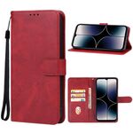 Custodia per telefono in pelle per Ulefone Note 16 Pro (rossa)