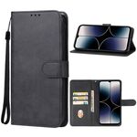 Custodia per cellulare in pelle per Ulefone Note 16 Pro (nera)