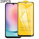 Per Samsung Galaxy A24 4G 25 pezzi 9D Full Glue Pellicola in vetro temperato a schermo intero