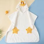 Asciugamano da bagno per bambini 60x120 cm Mantello con cappuccio in pile di corallo ad alta densità ispessito Mantello assorbente per l'acqua (bianco)