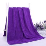 70x140cm Asciugamano da bagno grande ispessito nano Parrucchiere Salone di bellezza Adulto con asciugamano morbido assorbente (Viola scuro)