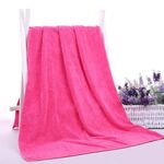 70x140 cm Asciugamano da bagno grande ispessito nano Parrucchiere Salone di bellezza Adulto con asciugamano morbido assorbente (rosa)