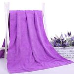 80x180cm Asciugamano da bagno grande ispessito nano Parrucchiere Salone di bellezza Adulto con asciugamano morbido assorbente (Viola chiaro)