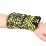 Borsa da polso per sport all'aria aperta per telefoni cellulari da 7 pollici Mini borsa da braccio aderente elastica (giallo)
