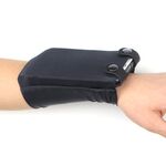 Borsa da polso per sport all'aria aperta per telefoni cellulari da 7 pollici Mini borsa da braccio aderente elastica (nera)