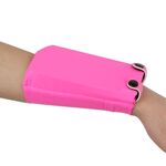 Borsa da polso per sport all'aria aperta per telefoni cellulari da 7 pollici Mini borsa da braccio aderente elastica (rosa rossa)