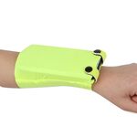 Borsa da polso per sport all'aria aperta per telefoni cellulari da 7 pollici Mini borsa da braccio aderente elastica (giallo fluorescente)
