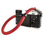 Cinturino da polso per fotocamera con corda da arrampicata Bracciale resistente all'usura per fotocamera SLR (rosso)