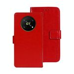 Per Honor X40 GT idewei Custodia per telefono in pelle Crazy Horse Texture (rosso)