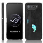 Per Asus ROG Phone 7 Sewing Cow Pattern Skin Custodia per PC + PU + TPU (nero)