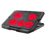 X5 Game Work Mute 5-Fan 7-Gear Supporto di raffreddamento per laptop regolabile in altezza (rosso)