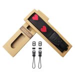 Tracolla per fotocamera SLR con motivo a cuore ricamato Cordino d'amore per fotocamera Mirrorless (Girl Heart-B-Transfer)