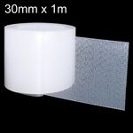 Nastro biadesivo antitraccia per fissaggio su moquette, 30 mm x 1 m, spessore 1,5 mm