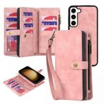 Per Samsung Galaxy S23+ 5G Portafoglio con cerniera Custodia staccabile in pelle MagSafe (rosa)