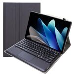Per vivo Pad 2 12,1 pollici AV12-A Custodia per tablet in pelle con tastiera Bluetooth divisa ultrasottile con touchpad (nero)