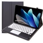 Per vivo Pad 2 12,1 pollici AV12-A Custodia per tablet in pelle con tastiera Bluetooth divisa ultrasottile con touchpad (nero + bianco)