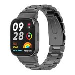 Per Redmi Watch 3 Mijobs Cinturino per orologio in acciaio inossidabile con tre sfere in metallo (nero)