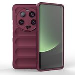 Per Xiaomi 13 Ultra Magic Shield TPU + custodia per telefono in flanella (vino rosso)