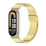 Per cinturino di ricambio in acciaio inossidabile Xiaomi Mi Band 8 Mijobs (oro + oro chiaro)