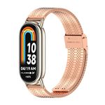 Per cinturino di ricambio in acciaio inossidabile Xiaomi Mi Band 8 Mijobs (oro rosa + oro chiaro)