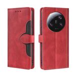 Custodia per telefono in pelle con fibbia magnetica per Xiaomi 13 Ultra 5G Skin Feel (rosso)