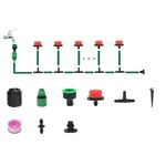 Kit da 15 m Tubo flessibile Sistema di irrigazione a goccia Set di irrigazione per piante Gocciolatori regolabili a 360 gradi