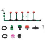 Kit da 25 m Tubo flessibile Sistema di irrigazione a goccia Set di irrigazione per piante Gocciolatori regolabili a 360 gradi