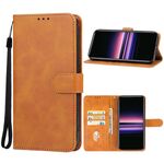 Custodia per telefono in pelle per Sony Xperia 5 V (marrone)