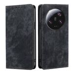 Per Xiaomi 13 Ultra 5G RFID Custodia per telefono in pelle magnetica con pennello antifurto (nero)