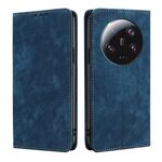 Per Xiaomi 13 Ultra 5G RFID Custodia per telefono in pelle magnetica con spazzola antifurto (blu)