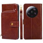Custodia per cellulare in pelle con cerniera Xiaomi 13 Ultra 5G (marrone)