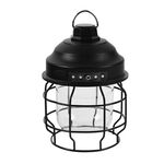 Luce portatile da campeggio all'aperto con moschettone, colore: nero