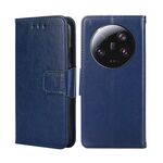 Per Xiaomi 13 Ultra 5G Custodia in pelle con struttura in cristallo (blu reale)